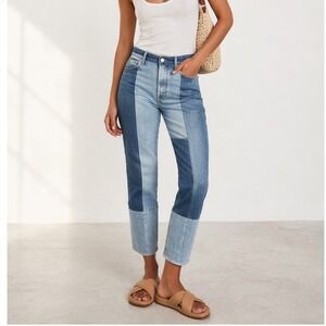 Rag and Bone Miramar Nina Cigarette Jeans Women's 26 Byron Patch Stretch Blue